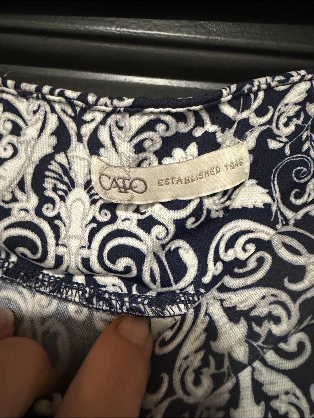 Cato Navy and White Wide Leg Palazzo Pants - Picture 3 of 5